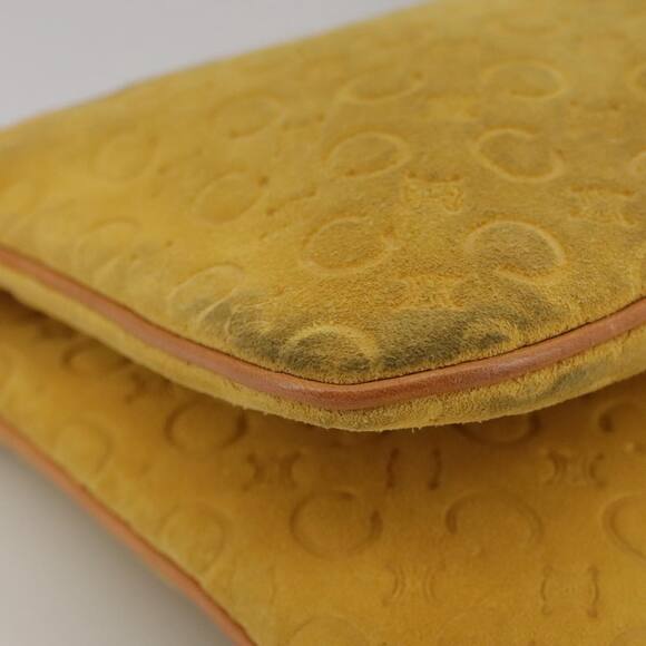 CELINE C Macadam Canvas Shoulder Bag Yellow - Picture 9 of 16